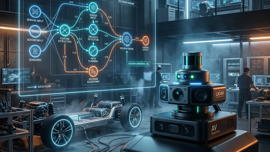 테슬라 FSD v15 완전자율주행 핵심 기술 변화 및 국내 배포 일정 루머 분석 3 Clean tech industrial aesthetic showing autonomous vehicle sensors